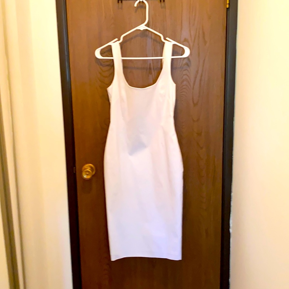 White Stretch tank dress